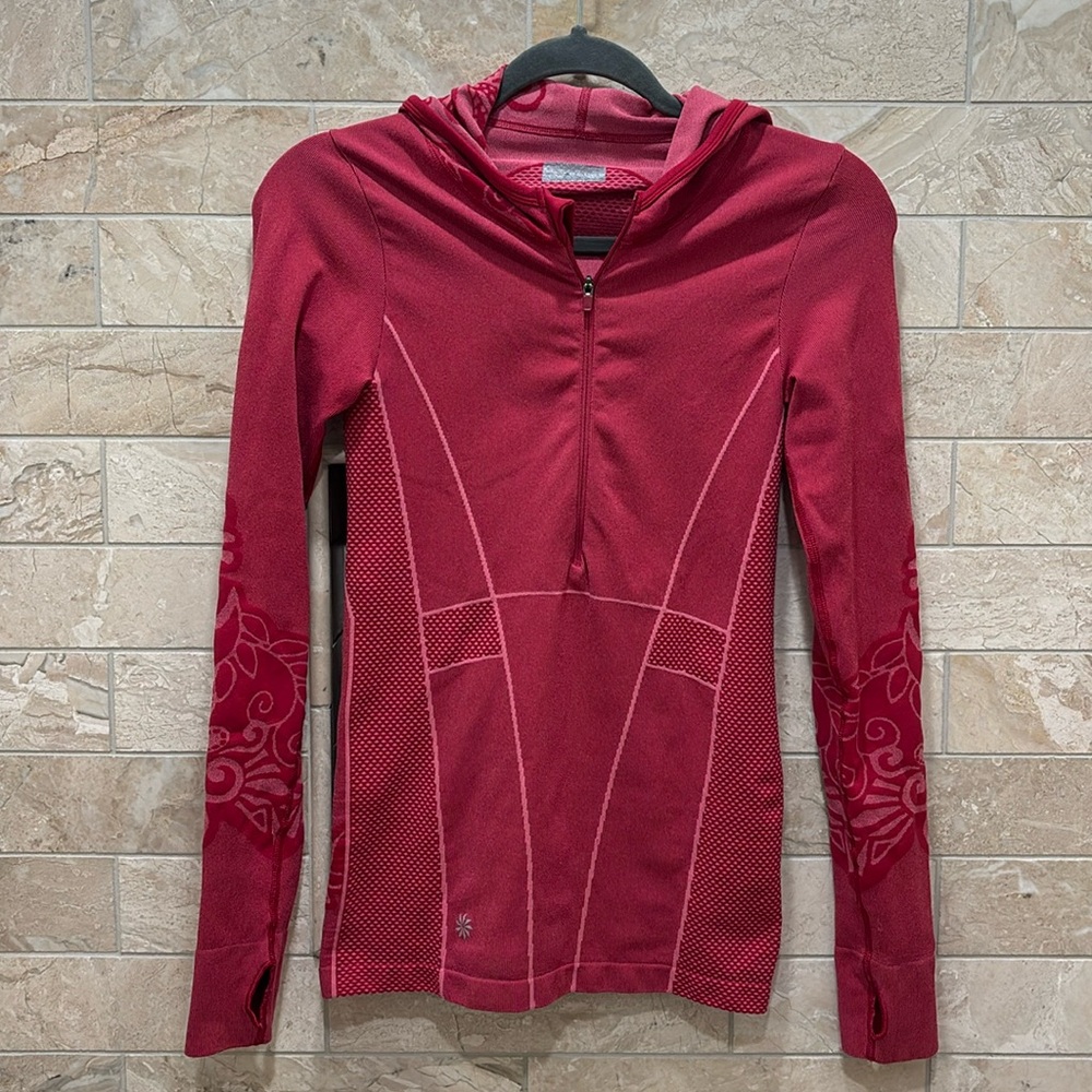 Athleta Twist 1/2 Zip Technical Pullover Hoodie